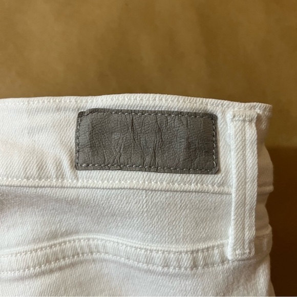 Agolde | Sophie Crop High Rise Distressed Skinny Jeans Raw Hem White Size 29 - Picture 13 of 16